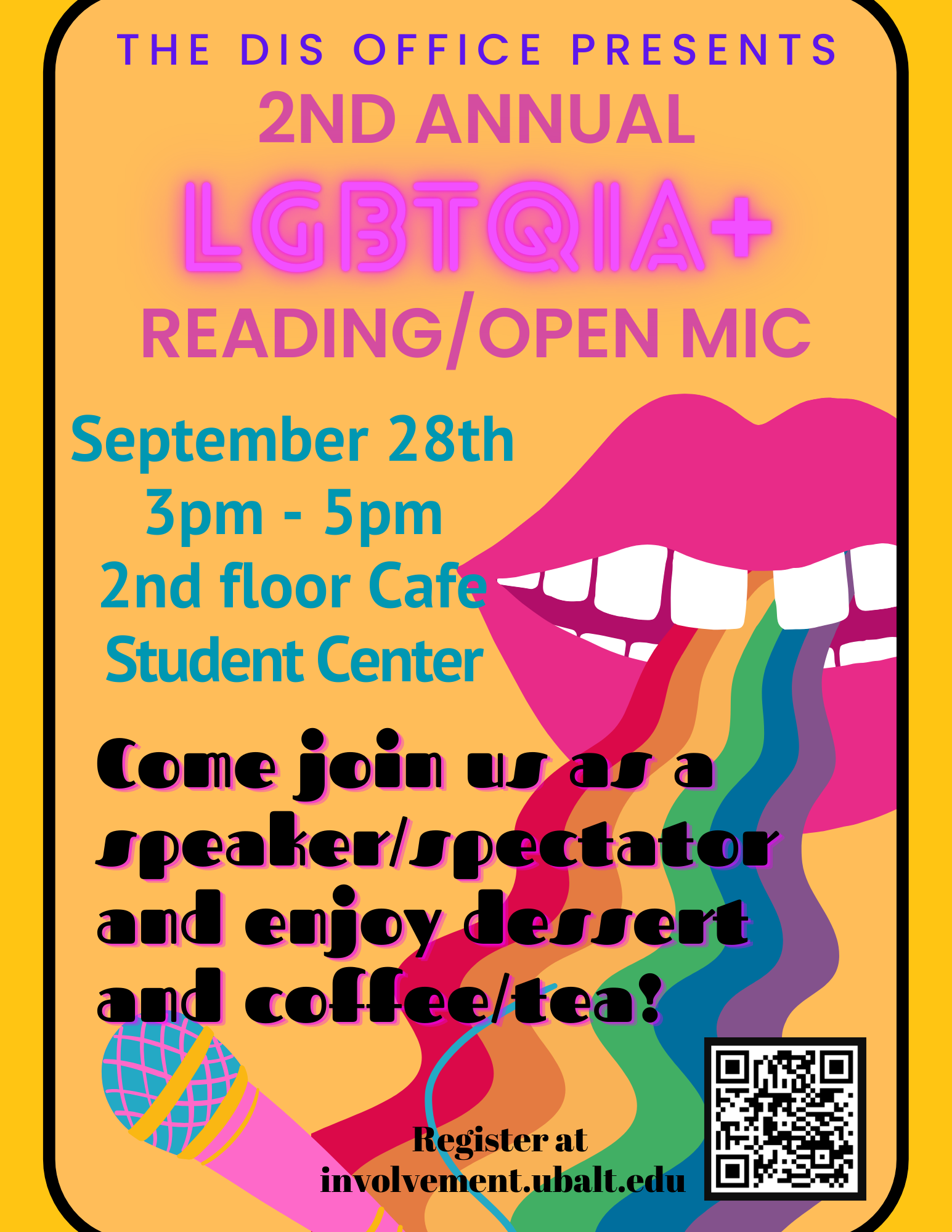 2nd Annual LGBTQIA+ Reading/Open Mic Event!